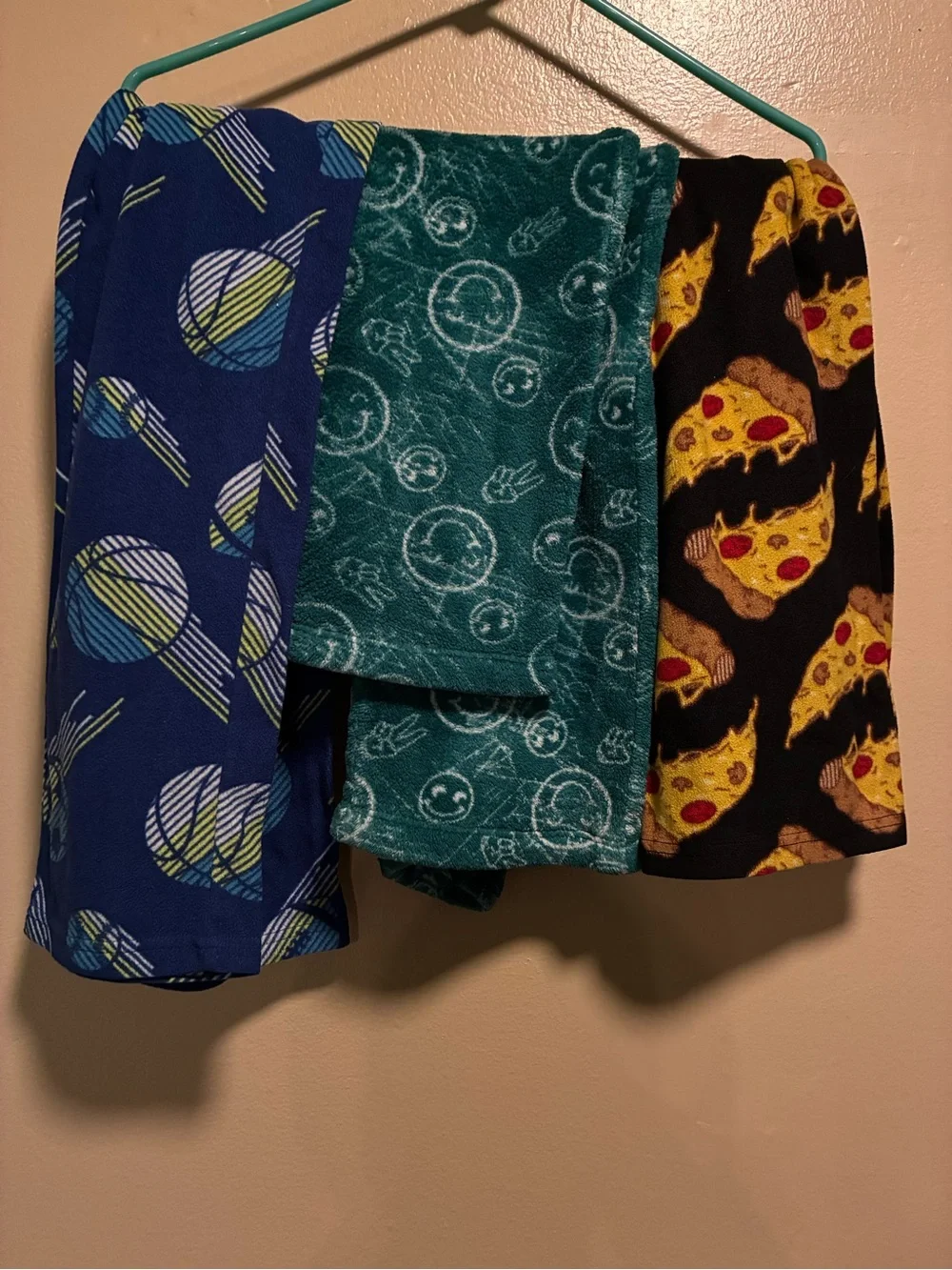Kids Plush Teal Pajama Pants - Soft Teal Sleep Bottoms